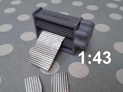 Corrugated iron maker for Model Railways / Diarama (7mm scale, 1:43,  UK 0 gauge)